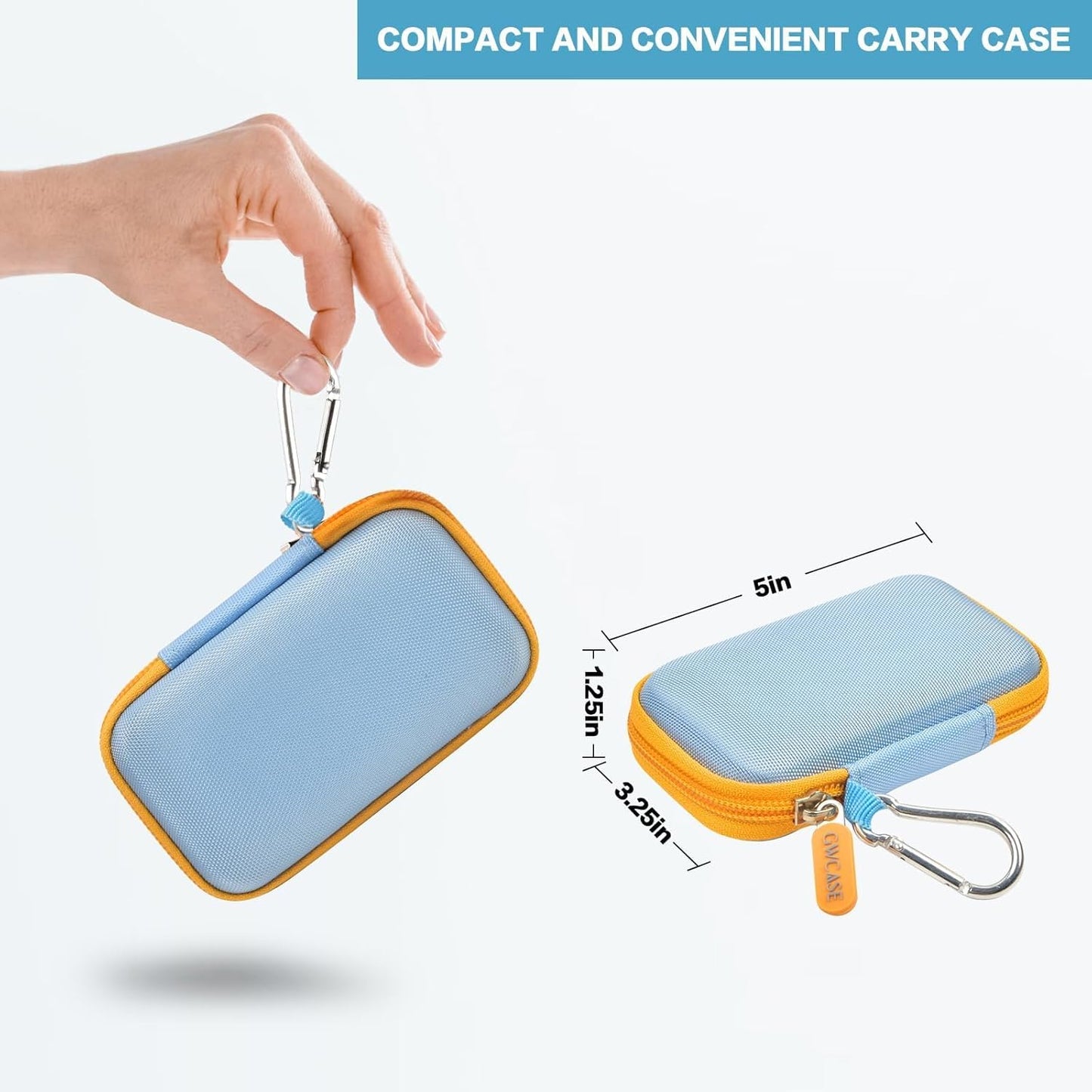 Hard Case Compatible with SanDisk 1TB 2TB 4TB 500GB 8TB Extreme Portable SSD - Up to 1050MB/s - USB-C, USB 3.2 Gen 2 - SDSSDE61-2T00-G25M External Solid State Hard Drive Storage Hold - Blue (Box Only)