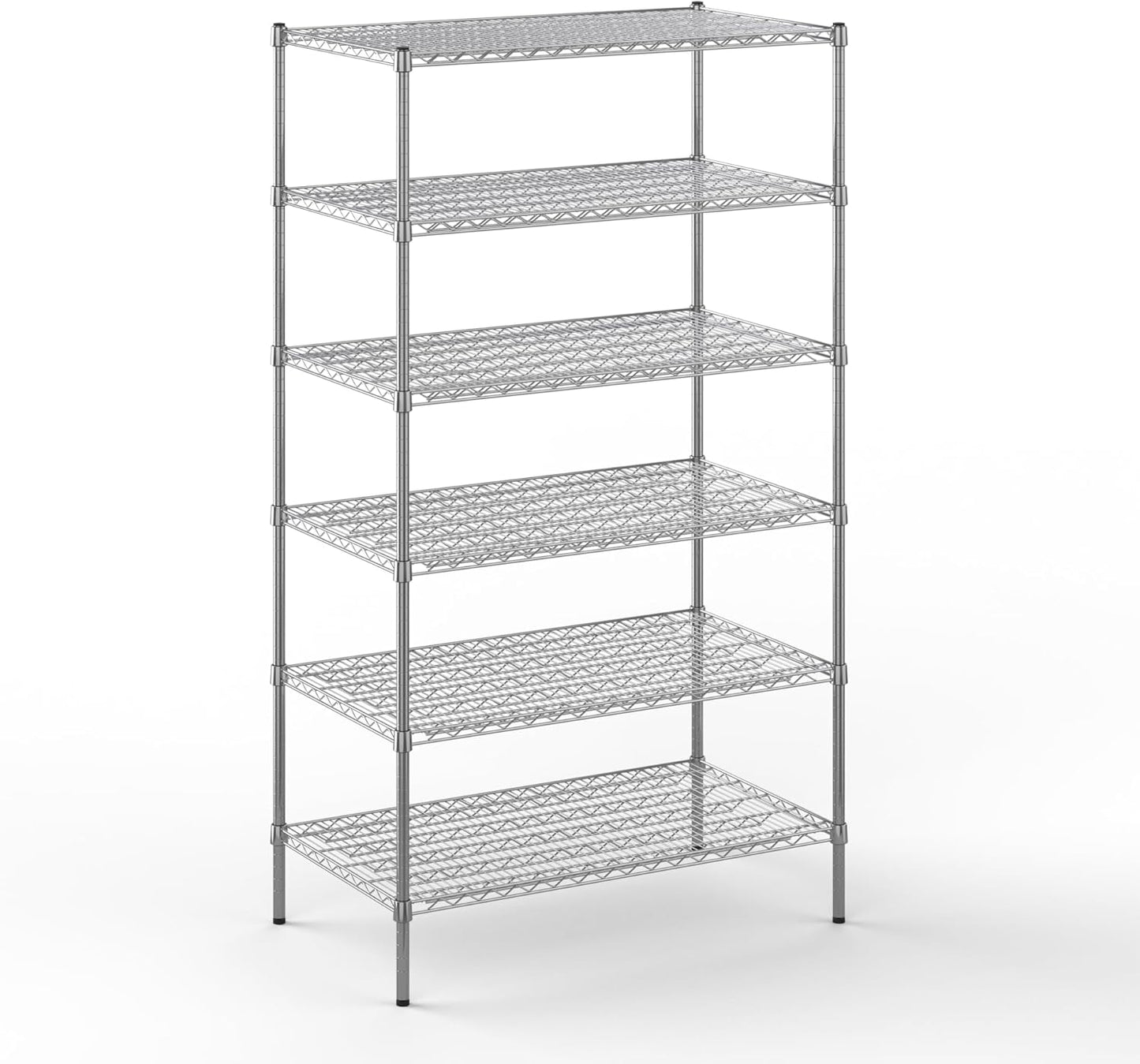 24" Deep x 42" Wide x 74" Height Wire Shelving Kit | 6-Tier | NSF Commercial Storage Rack Unit