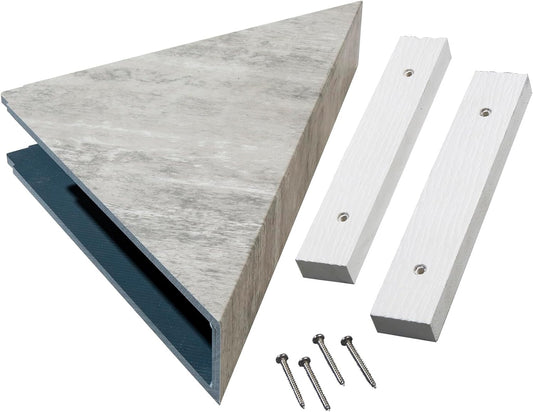 Palisade Vinyl Waterproof Corner Shower Shelf in Wind Gust/Urban Coast