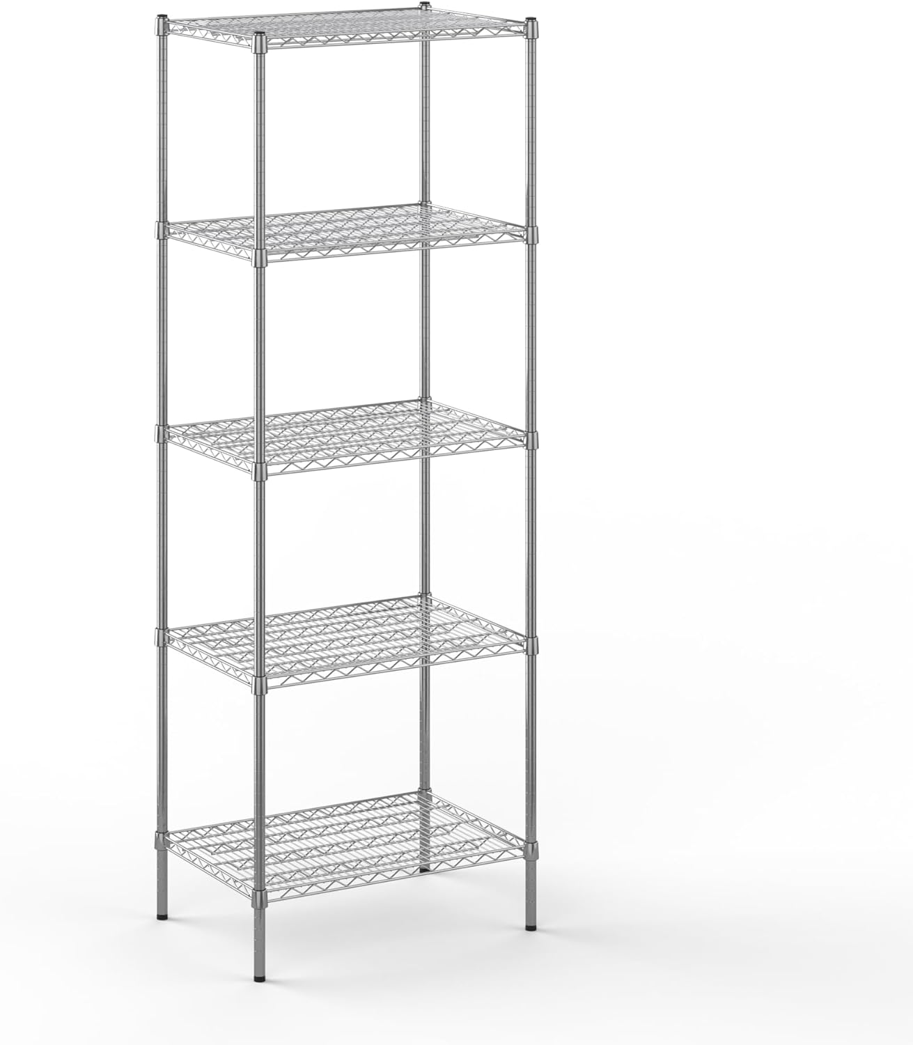 21" Deep x 30" Wide x 86" Height Wire Shelving Kit | 5-Tier | NSF Commercial Storage Rack Unit
