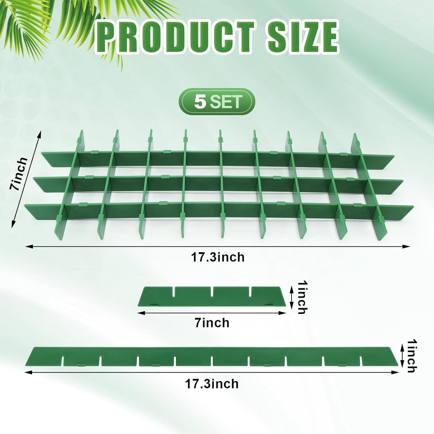 5 Sets Freeze Dryer Tray Dividers, Compatible with Harvest Right Freeze Dryer, Candy Tray Dividers Accessories(Medium,Green)
