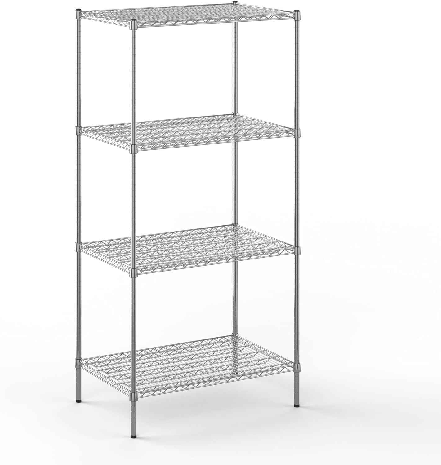 24" Deep x 36" Wide x 74" Height Wire Shelving Kit | 4-Tier | NSF Commercial Storage Rack Unit