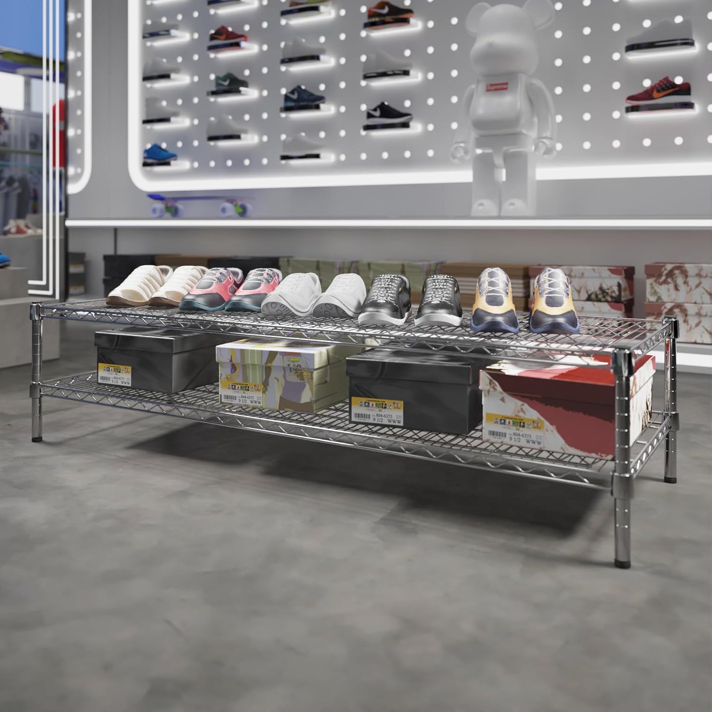 21" Deep x 60" Wide x 14" Height Wire Shelving Kit | 2-Tier | NSF Commercial Storage Rack Unit