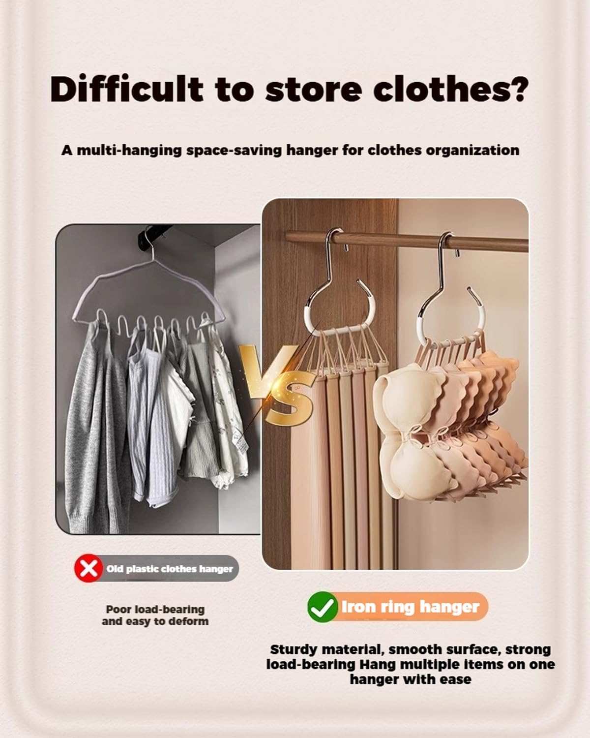 Durable Steel Hangers: Maximize Closet Space with Versatile Storage, Multifunctional Steel Hangers, Heavy Duty Closet Organizer Hooks for Hats, Scarves, Belts, Ties, Bra, Anti-Slip (Black, 12 PCS)