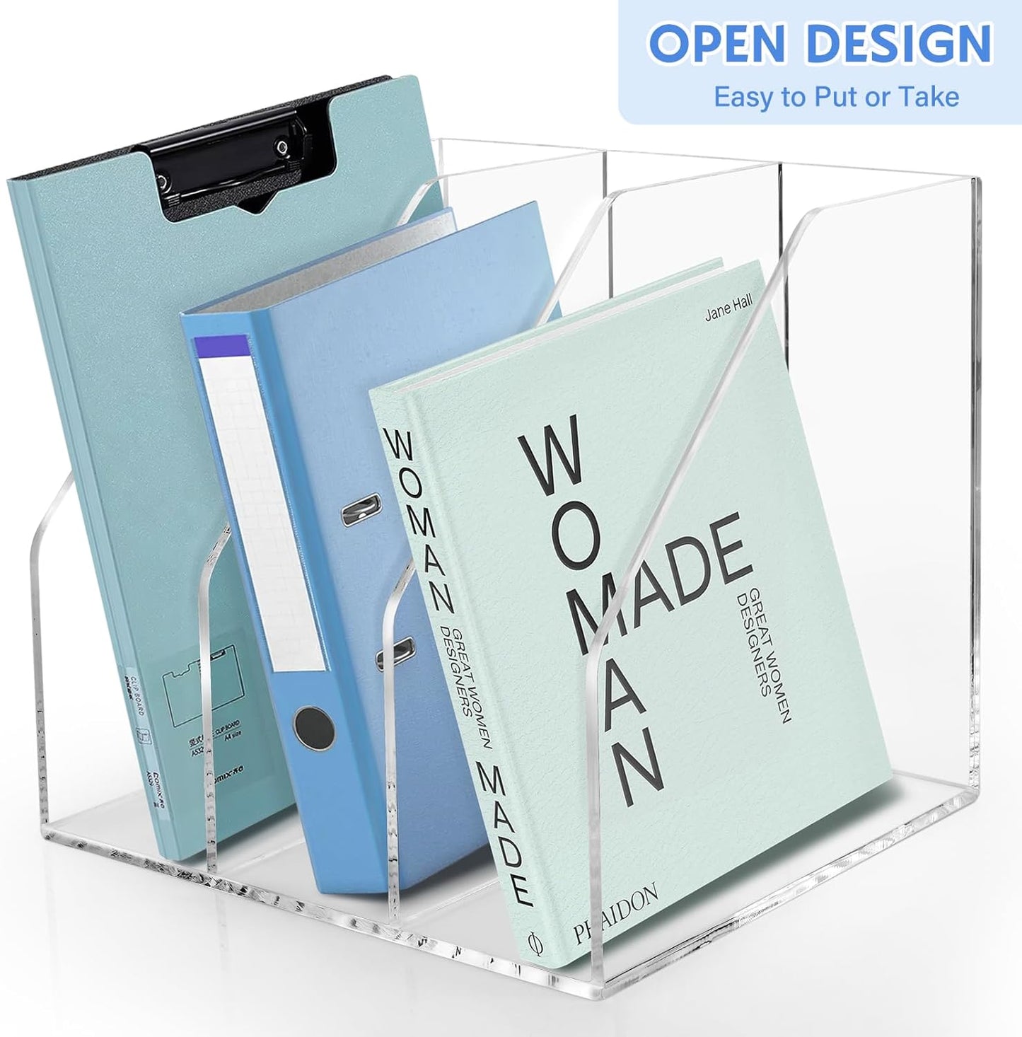 Acrylic Paper Tray Stackable Letter Organizers, Clear Paper Desk Organizer, 3-Tier, Desk A4 File Holder for Office Document Desktop File