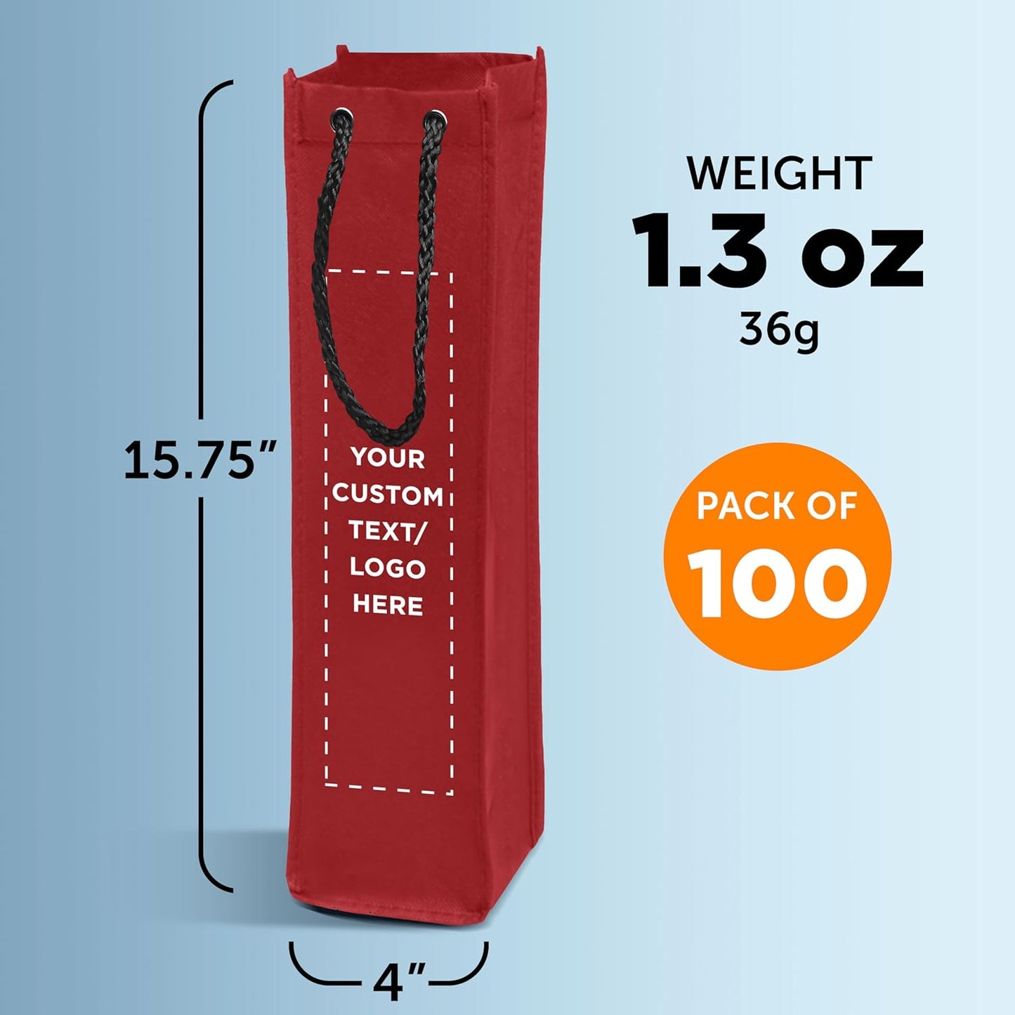 DISCOUNT PROMOS Non-Woven Vineyard Two Bottle Wine Bags