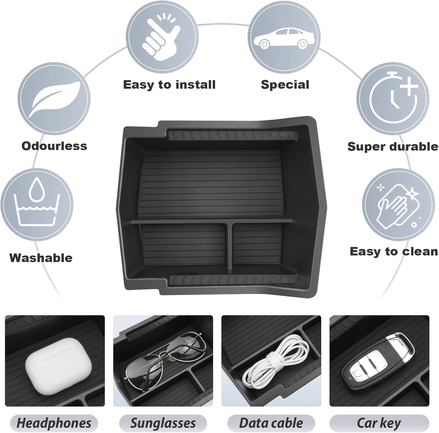 SKTU for 2025 2026 Subaru Forester Accessories Center Console Organizer for 2025 2026 Subaru Forester (Base/Premium/Sport/Limited/Touring) Console Tray 2025 2026 Forester Middle Console Organizer
