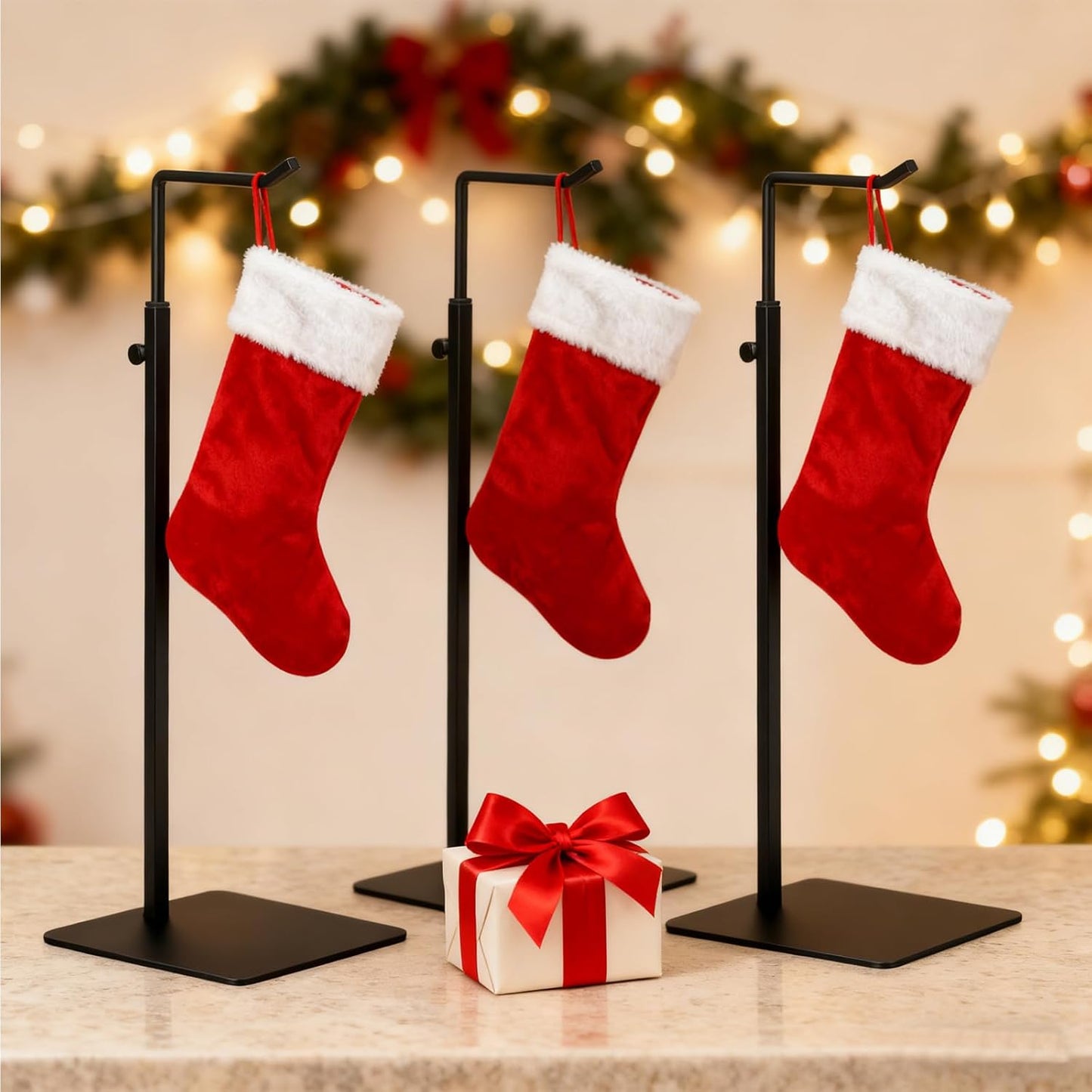 2Pcs Purse Display Stand, Adjustable Purse Stands for Display,Black Handbag Display Stand,Wreath Stand,for Suitable for Desktops,Wardrobes and Commercial Storeshook Stand