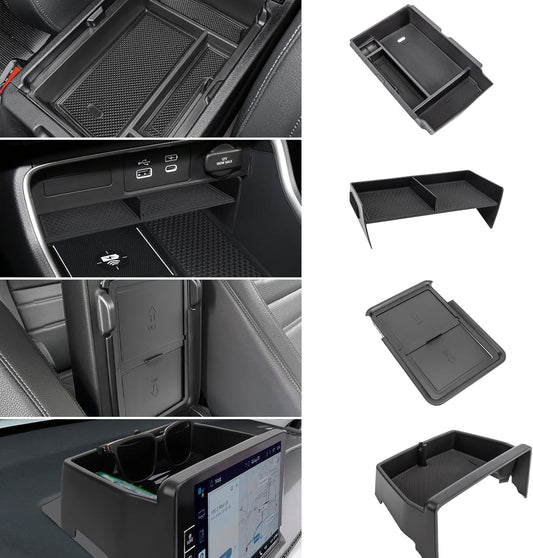 4PCS Center Console Organizer Compatible with 2023 2024 2025 2026 Honda CRV EX-L/Sport-L Hybrid Dashboard Tray and Armrest Storage Box Armrest Hidden Tray Interior Accessories