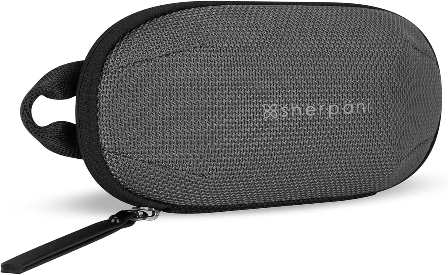 Sherpani Mini Co-Pilot, Travel Cable Bag, Cord Storage Organizer, Small Tech Pouch, Accessory Carrying Case, Travel Gift for Women (Granite)
