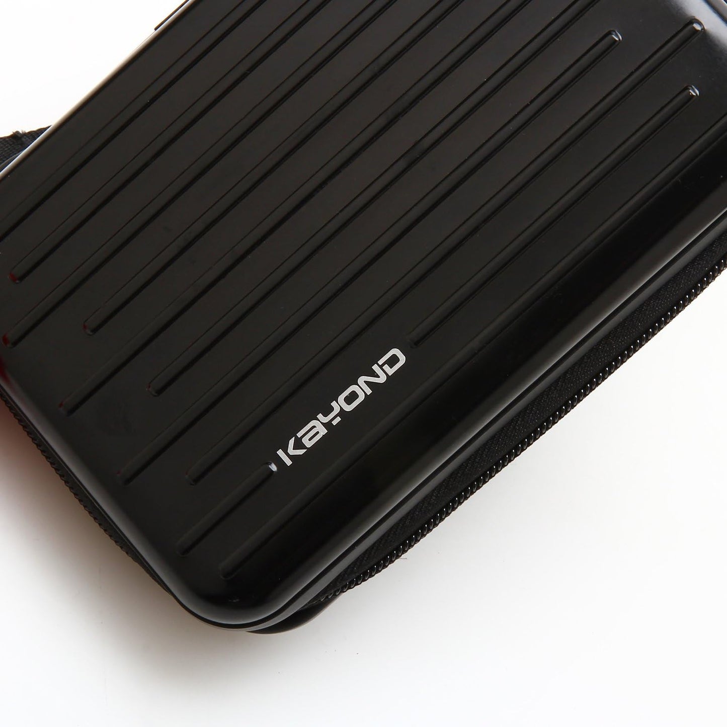 KAYOND Anti-Shock Silver Aluminium Carry Travel Protective Storage Case Bag for 2.5" Inch Portable External Hard Drive HDD USB 2.0/3.0 (Black)