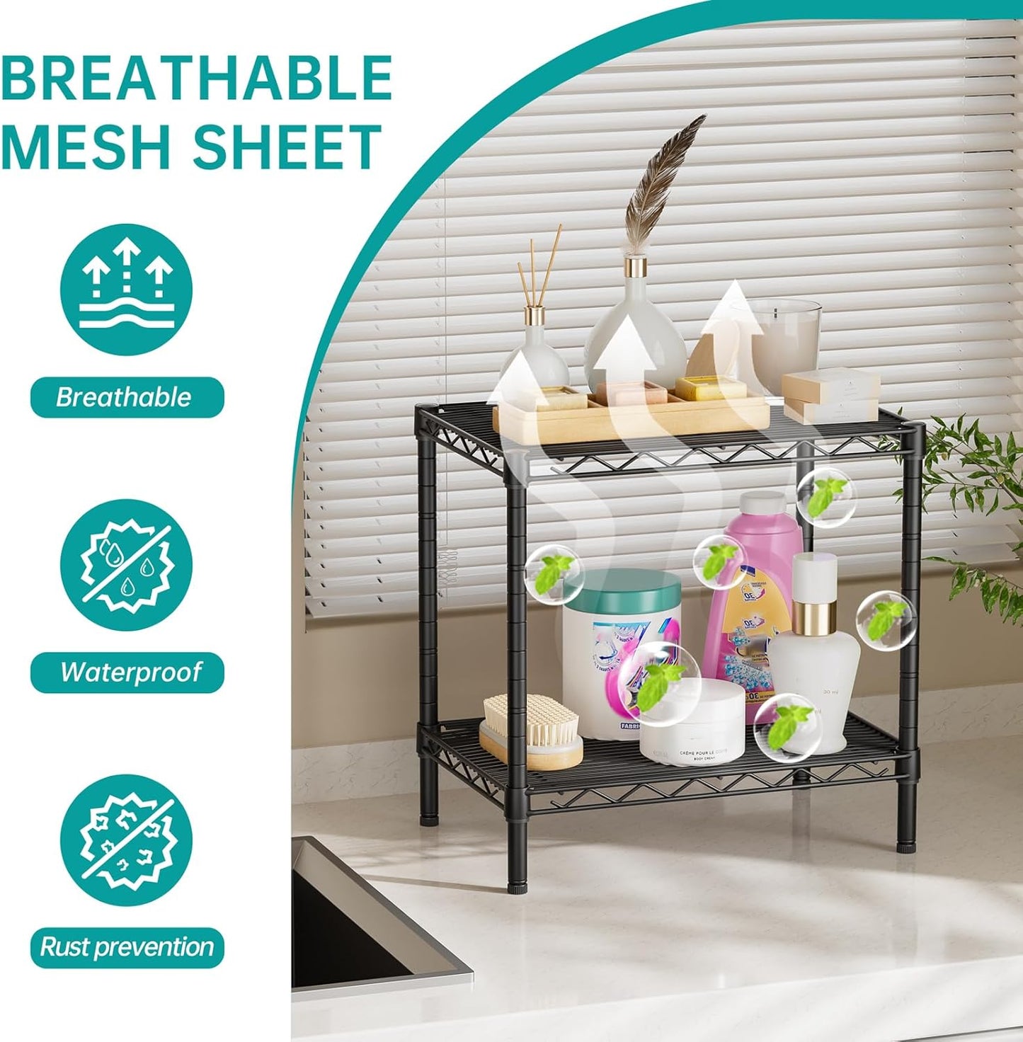 SINGAYE Shelf Closet Wire Shelving：Adjustable Metal Unit for Laundry Room Organization Bathroom Kitchen Home Storage Small Pantry Rack Shelves