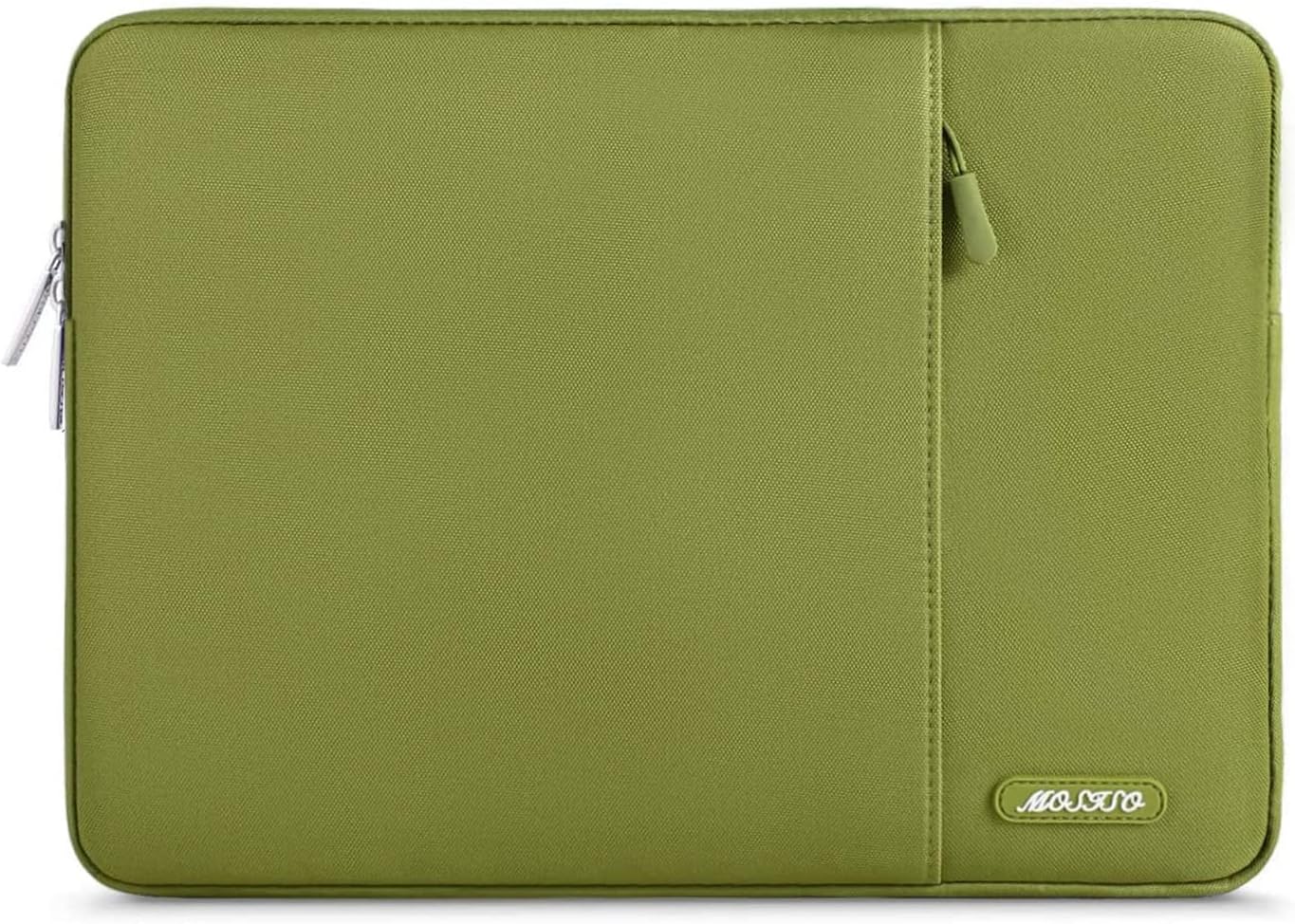 MOSISO Laptop Case 13.3 inch, 13-13.3 inch Laptop Sleeve Compatible with MacBook Air/Pro 13/Pro 14 M5 M4 M3 M2 M1, HP Dell ASUS Lenovo,Polyester Vertical Computer Sleeve Bag with Pocket, Chartreuse