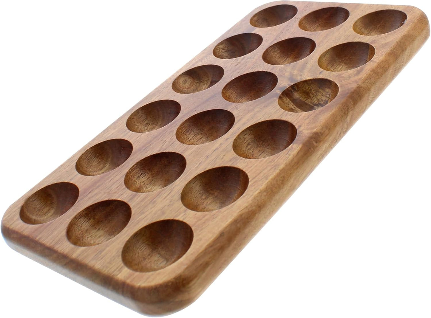 Gui's Chicken Coop Egg Tray - Rustic Wooden Egg Holder For Eggs Usable in Kitchen Refrigerator, or Countertop for Display or Storage - Easy to Clean… (18 Eggs)