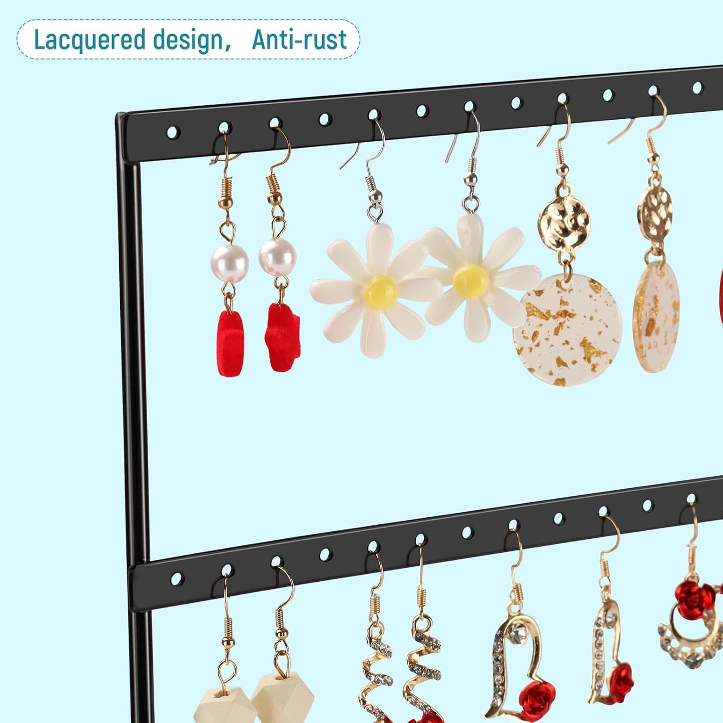 Earring Holder Organizer, Ear Jewelry Tree Organizer for Women, Earring Hanger with 5 Tiers & 120 holes