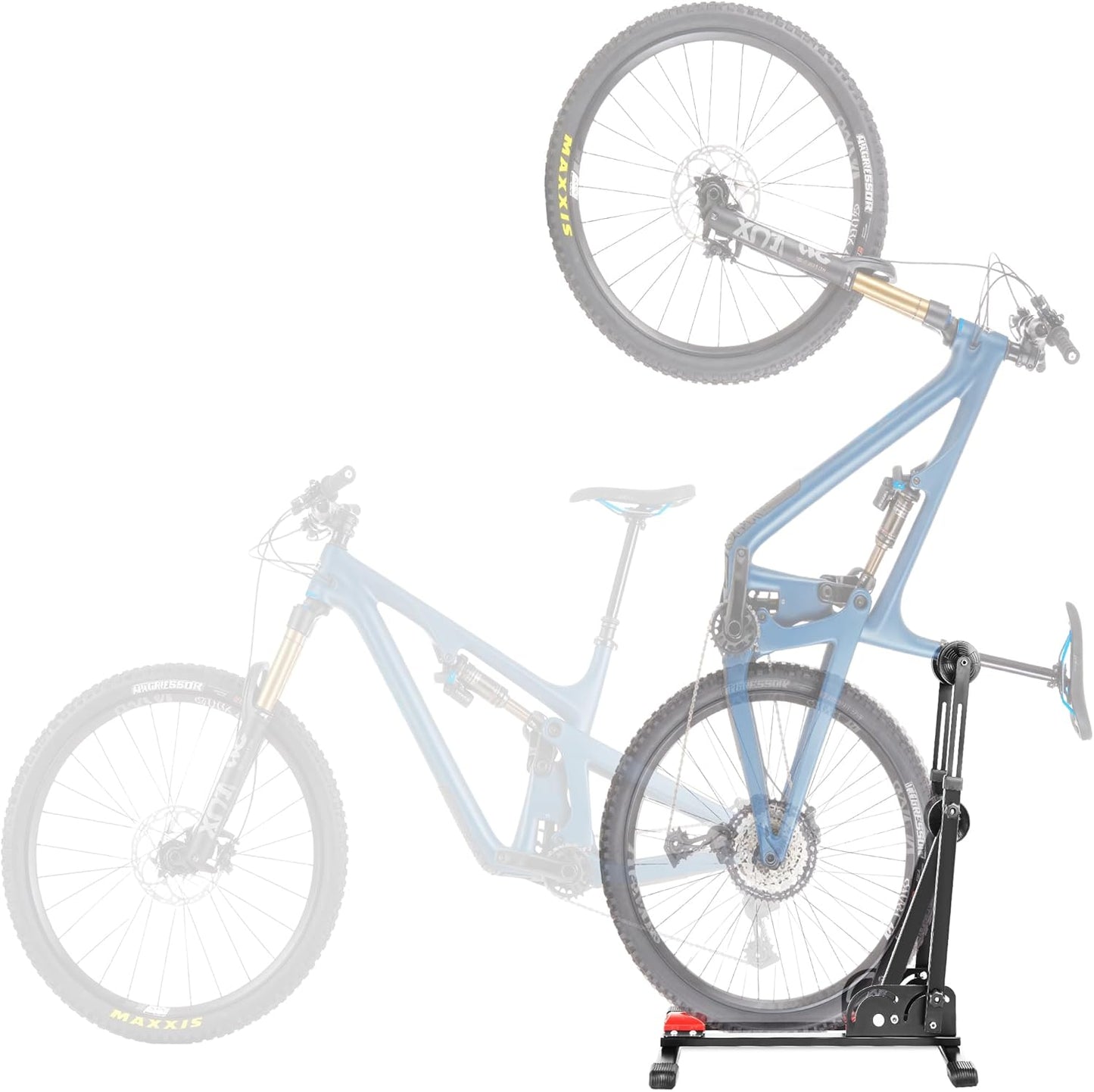 Vertical Bike Floor Stand-Freestanding Indoor Bike Storage Rack Upright Bicycle Floor Stand Adjustable Height, Indoor Bike Holder for Garage & Apartment - for Wheels Sizes up to 29"