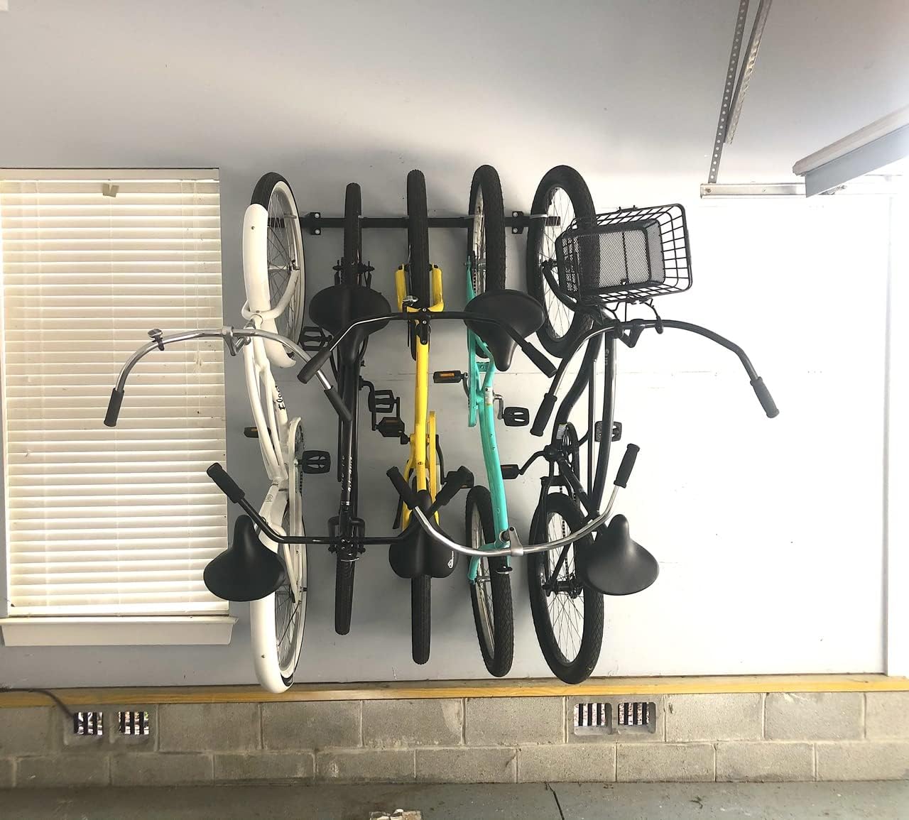 StoreYourBoard Bike Storage Rack – Heavy Duty Garage Bike Rack for 5 Bicycles, Space-Saving Vertical Bike Rack, Adjustable Wall Bike Mount for Garage Organizer, Bicycle Hanger, Holds 300 lbs