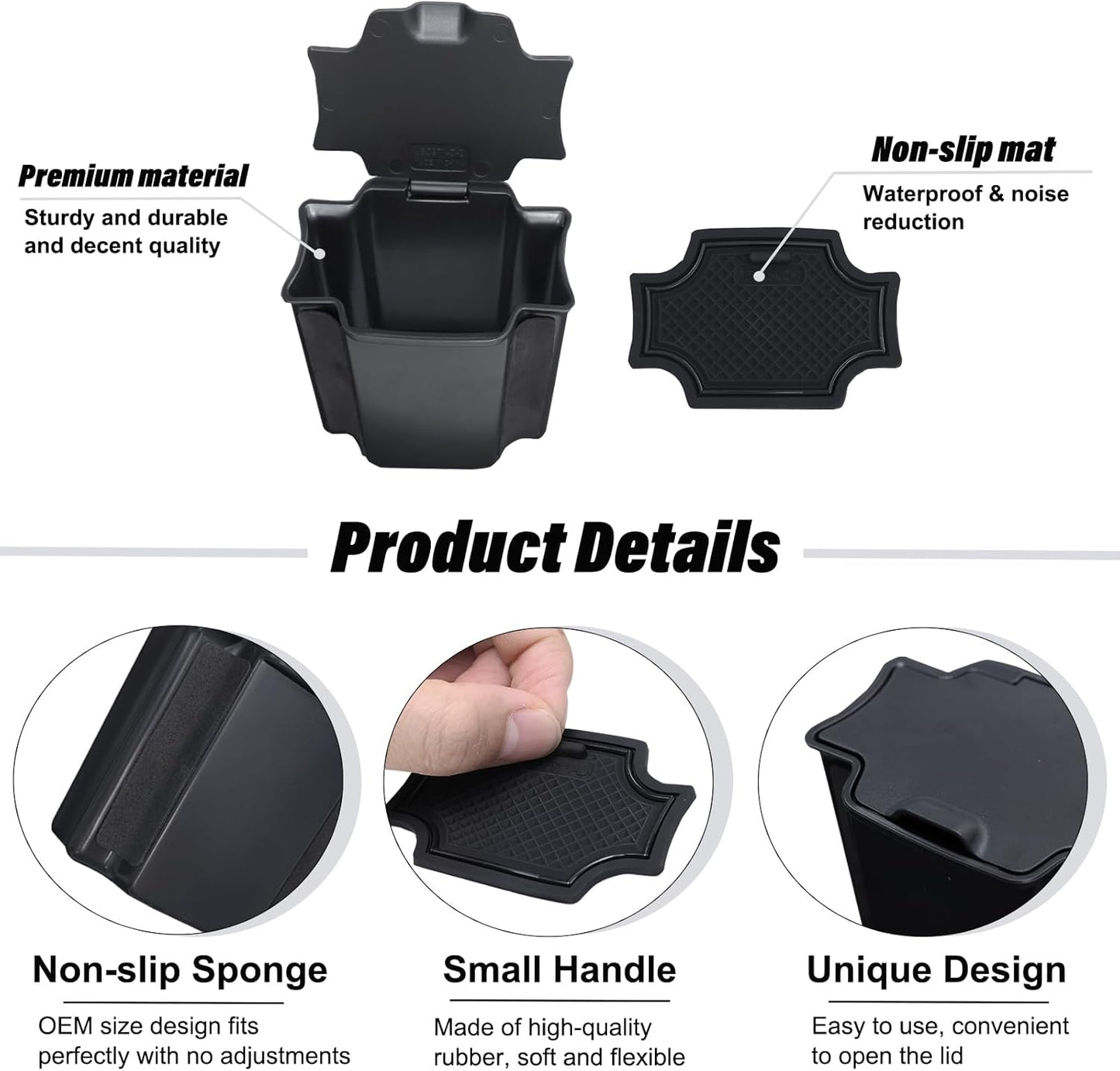 JKCOVER Center Console Coin Box Organizer Compatible with 2019-2022 Silverado/Sierra 1500 and 2020-2023 Silverado/Sierra 2500HD 3500HD Accessories (Full Console w/Bucket Seats Only)