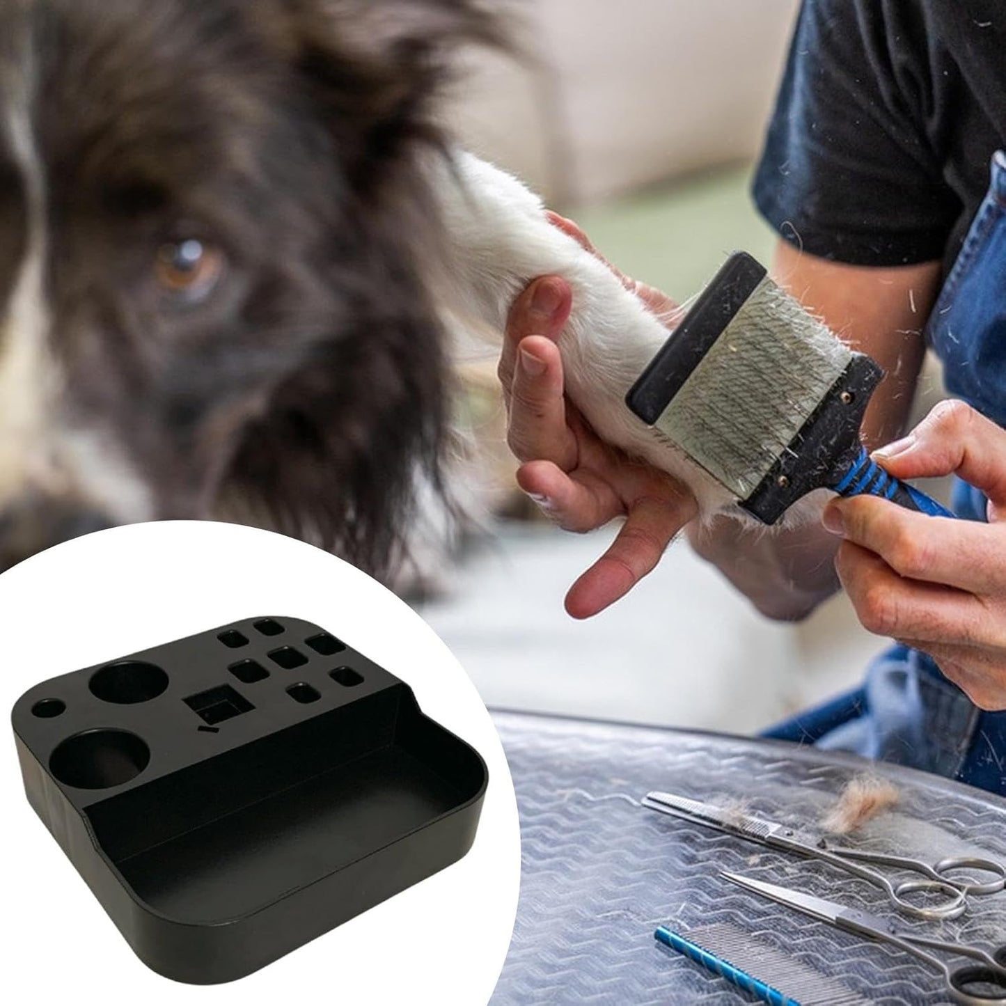 Pet Grooming Tools Holder Dog Grooming Arm Organizer for Pet Shop Clips