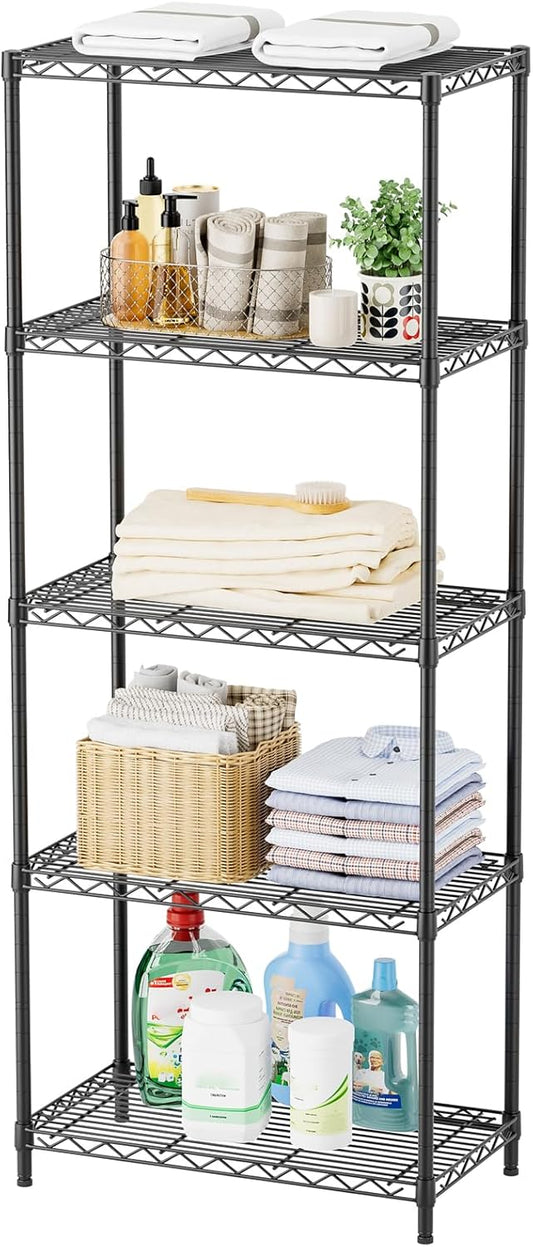 SINGAYE Shelf Closet Wire Shelving：Adjustable Metal Unit for Laundry Room Organization Bathroom Kitchen Home Storage Small Pantry Rack Shelves