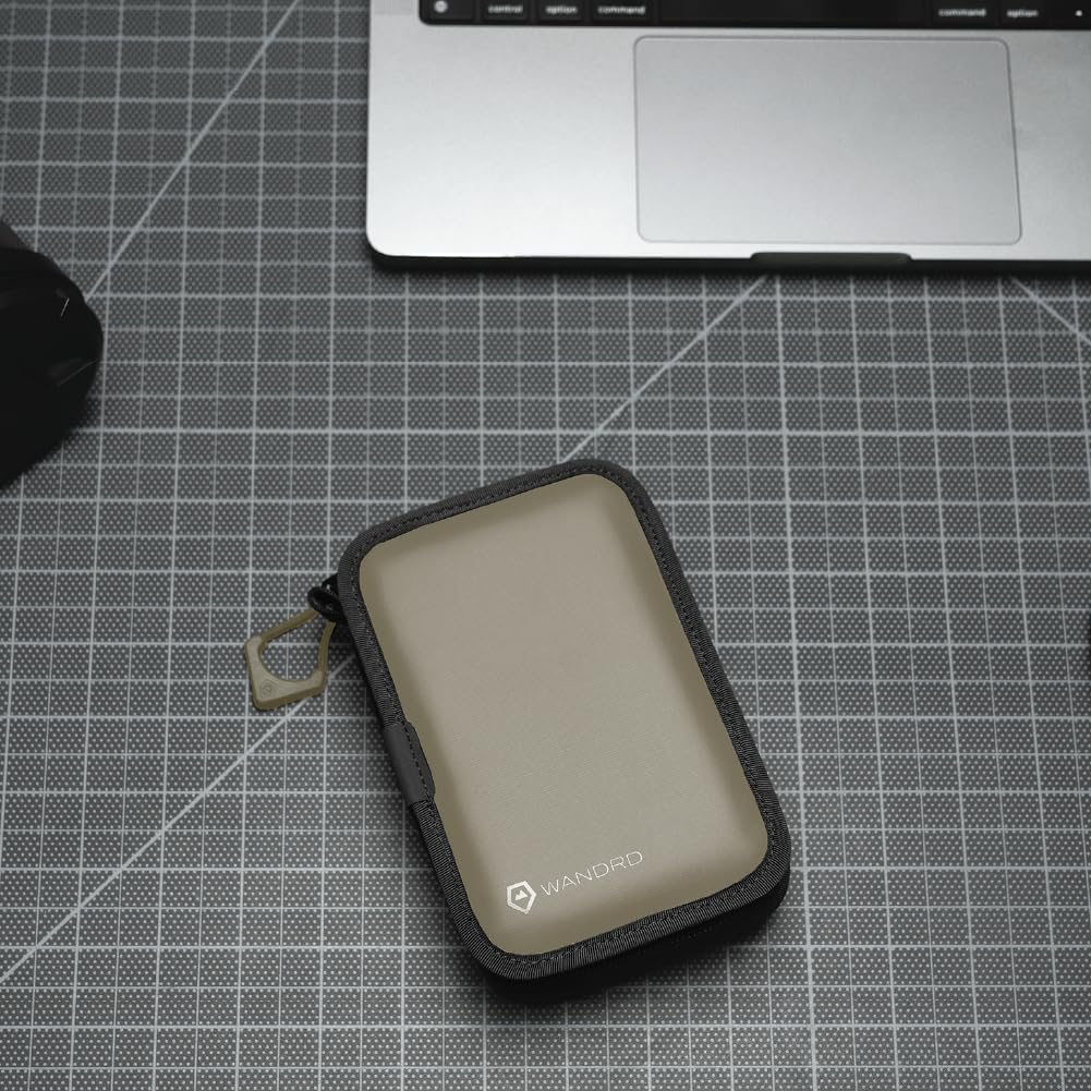 WANDRD Memory Card Case - Durable SD, Micro SD Card Holder for Creators | Camera Accessories & Electronics Organizer for Travel (Yuma Tan)