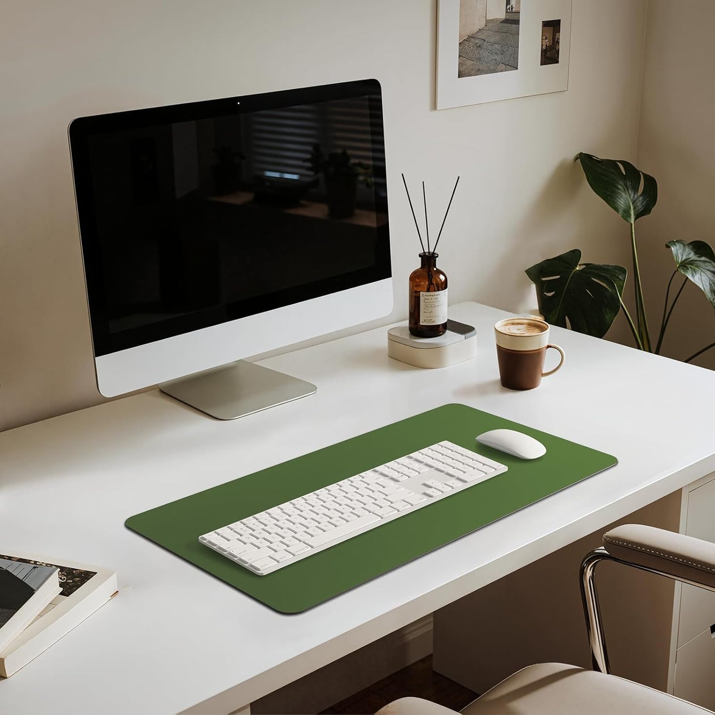 Jotsome Leather Desk Pad Mat, Non-Slip Desk Blotter Pad - Desk Protector for Office, Home, Laptop, and Desktop, Gift for The Holidays or Christmas (Forest Green, 24" x 14")