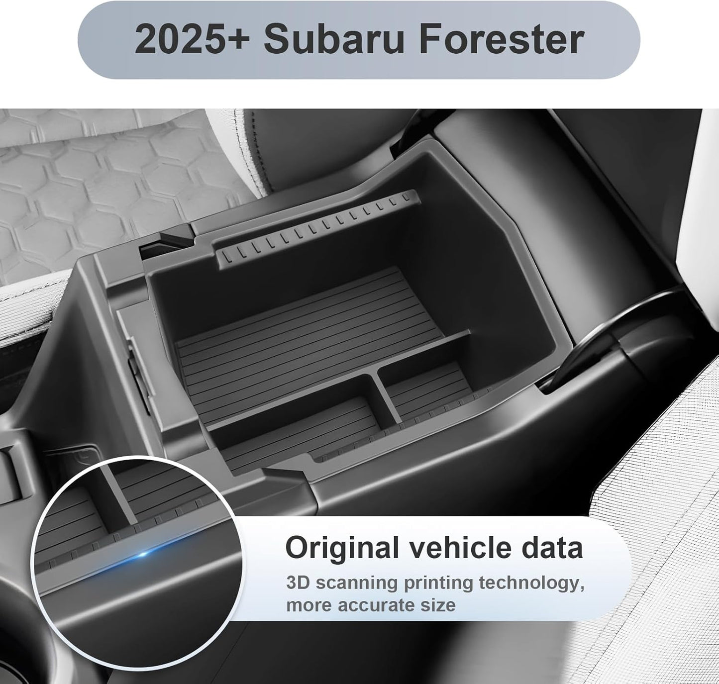 SKTU for 2025 2026 Subaru Forester Accessories Center Console Organizer for 2025 2026 Subaru Forester (Base/Premium/Sport/Limited/Touring) Console Tray 2025 2026 Forester Middle Console Organizer