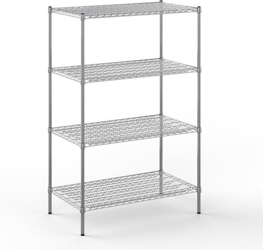 24" Deep x 42" Wide x 64" Height Wire Shelving Kit | 4-Tier | NSF Commercial Storage Rack Unit