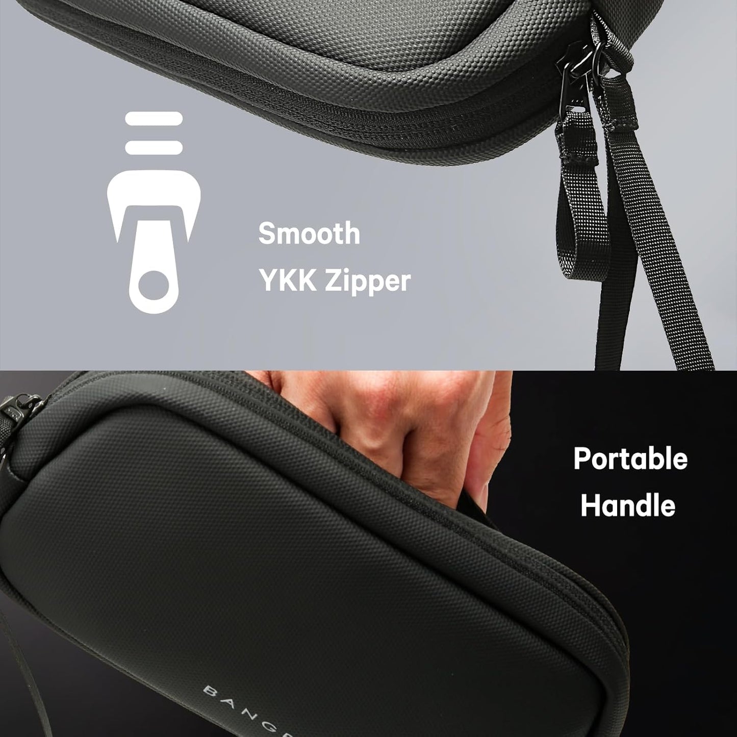 BANGE Travel Organizer Case, Water Resistant Electronics Travel Bag Organizer for Cable, Tech Pouch Accessories Carry Storage for Cord, Phone, Cables, USB Flash Drive, Daily Items