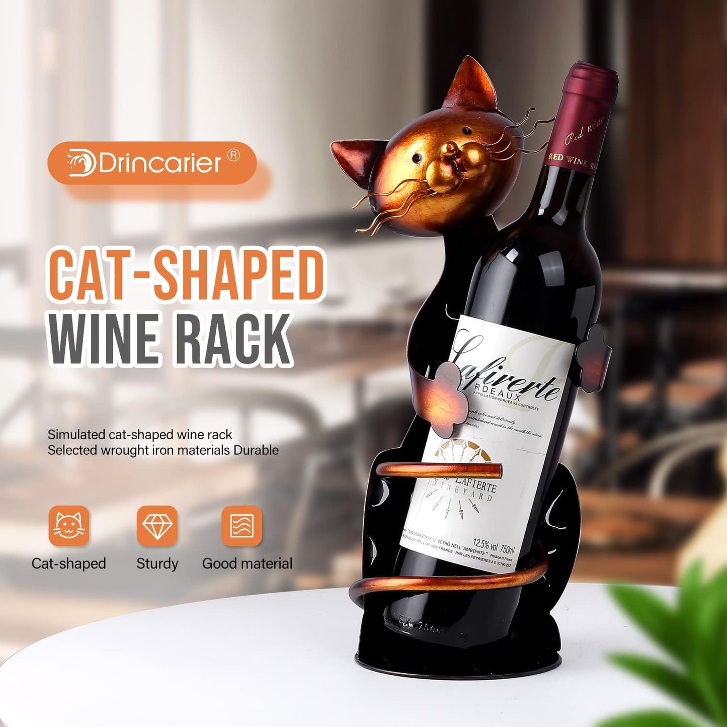 Cat Decor Wine Holder Wine Rack Wine Bottle Holder Wine Cat,Gift for Halloween and Christmas,Cat Gifts for Cat Lovers………