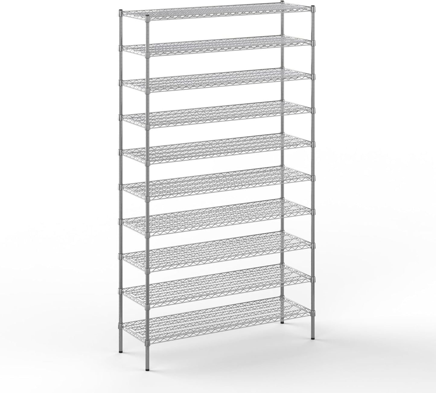 18" Deep x 54" Wide x 96" Height Wire Shelving Kit | 10-Tier | NSF Commercial Storage Rack Unit