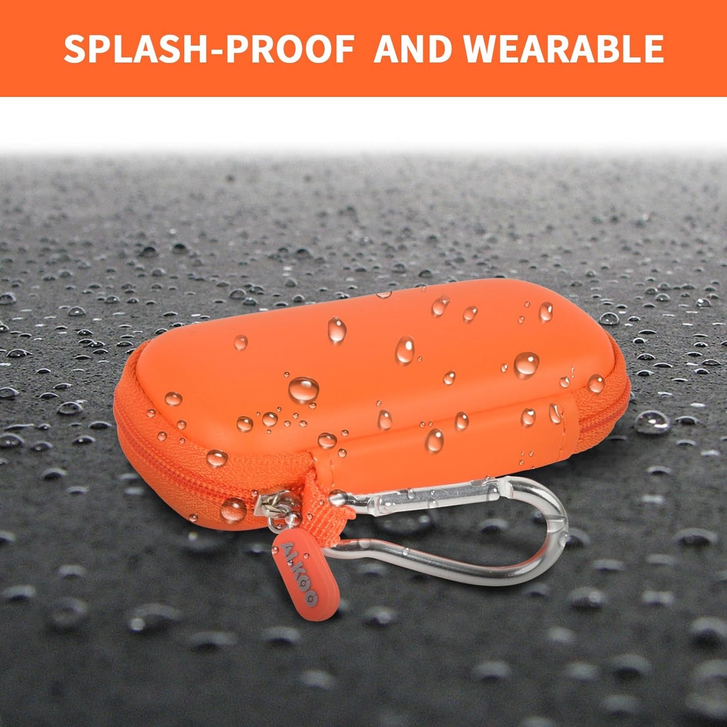 USB Flash Drive Case, SD Card Holder Compatible with Thumb Drive, Memory Cards, SDXC SDHC Storage Bag, Electronic Accessories Organizer for SanDisk for Samsung for Inland (Orange)