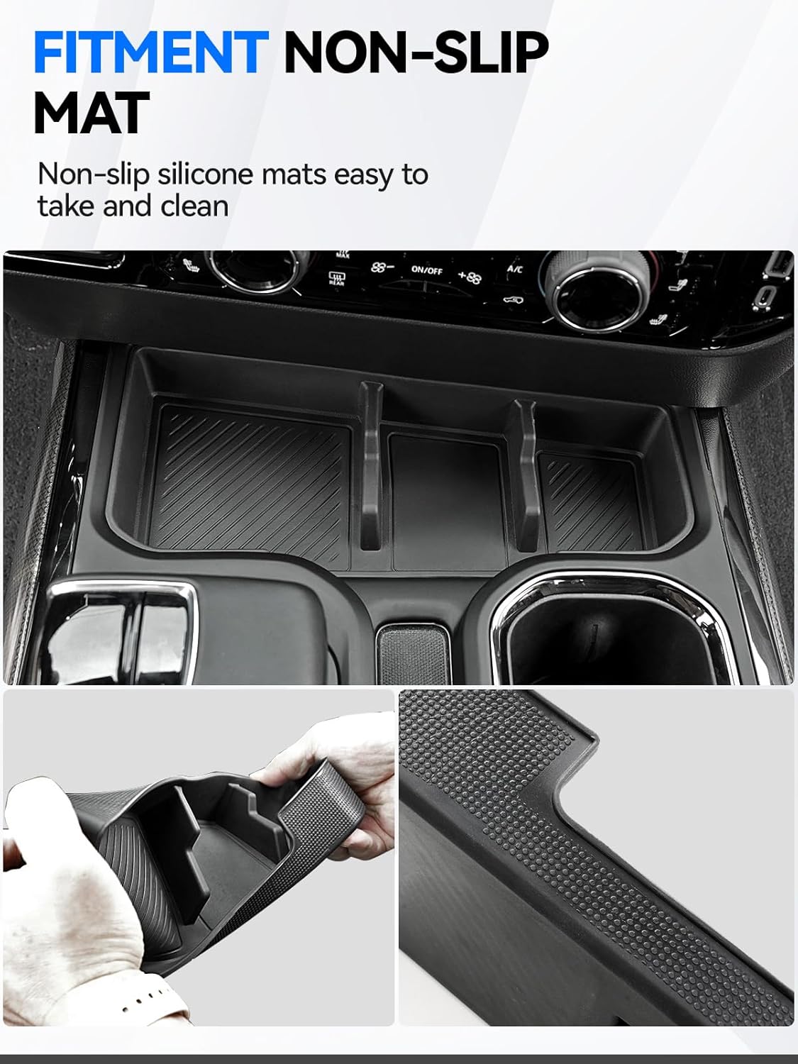 ELECFRESH 2PCS Center Console Organizer Tray for 2022 2023 2024 2025 Chevrolet Silverado Accessories, Armrest Storage Box and Center Console Storage for Chevrolet Silverado
