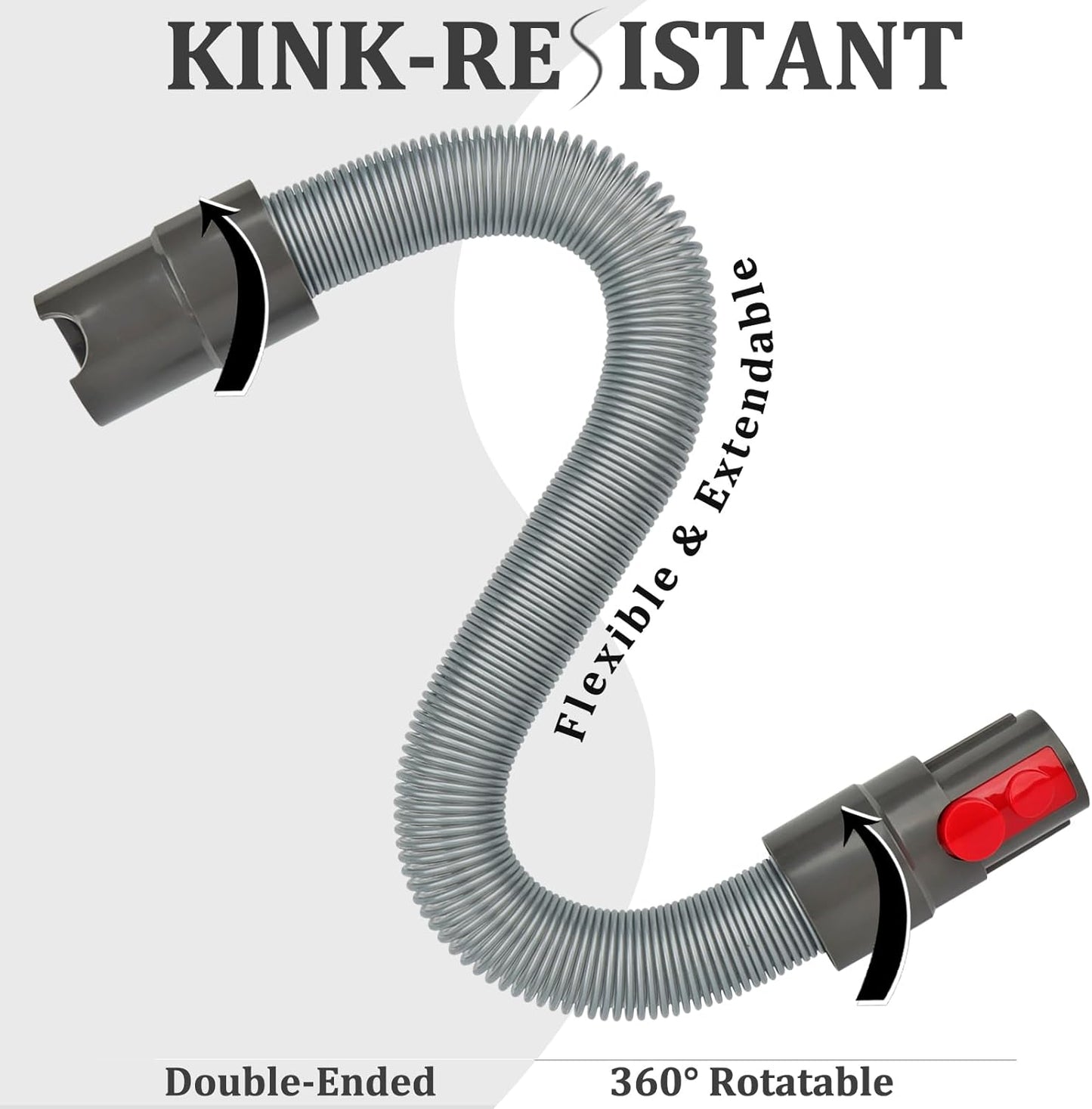 Flexible Extension Hose Attachment Compatible with Dyson V15 V15s Gen5 V12 V11 V10 V9 V8 V7 Vacuum Cleaner Accessories Tool Replacement Parts