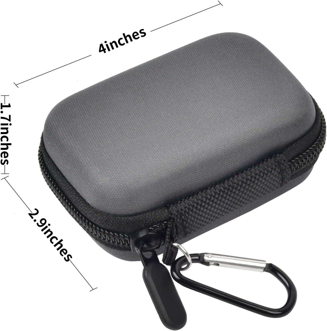 Carrying Case Compatible with Crucial X10/ X9 Pro 4TB/ 2TB/ 1TB Portable SSD, External Solid State Drive Hard Storage Holder Bag Fits for USB-C Cable (Box Only)（Dark-Grey）