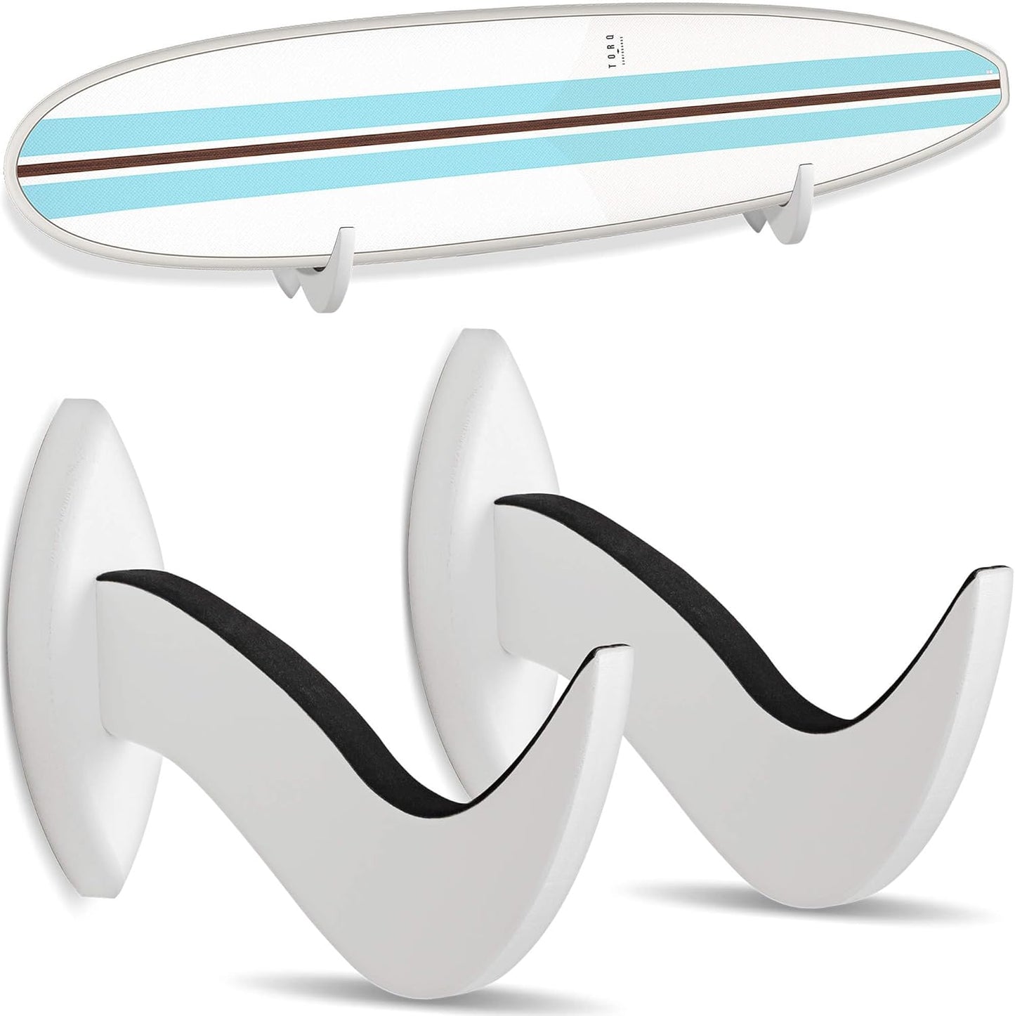 Hang 11 Surfboard Wall Mount - Surf Board Wall Hangers, Surfboard Mount, Beautiful Sustainable Wooden Rack, Perfect to Display Your Board, Surf Racks, Horizontal Hanger, Surfing Accessories