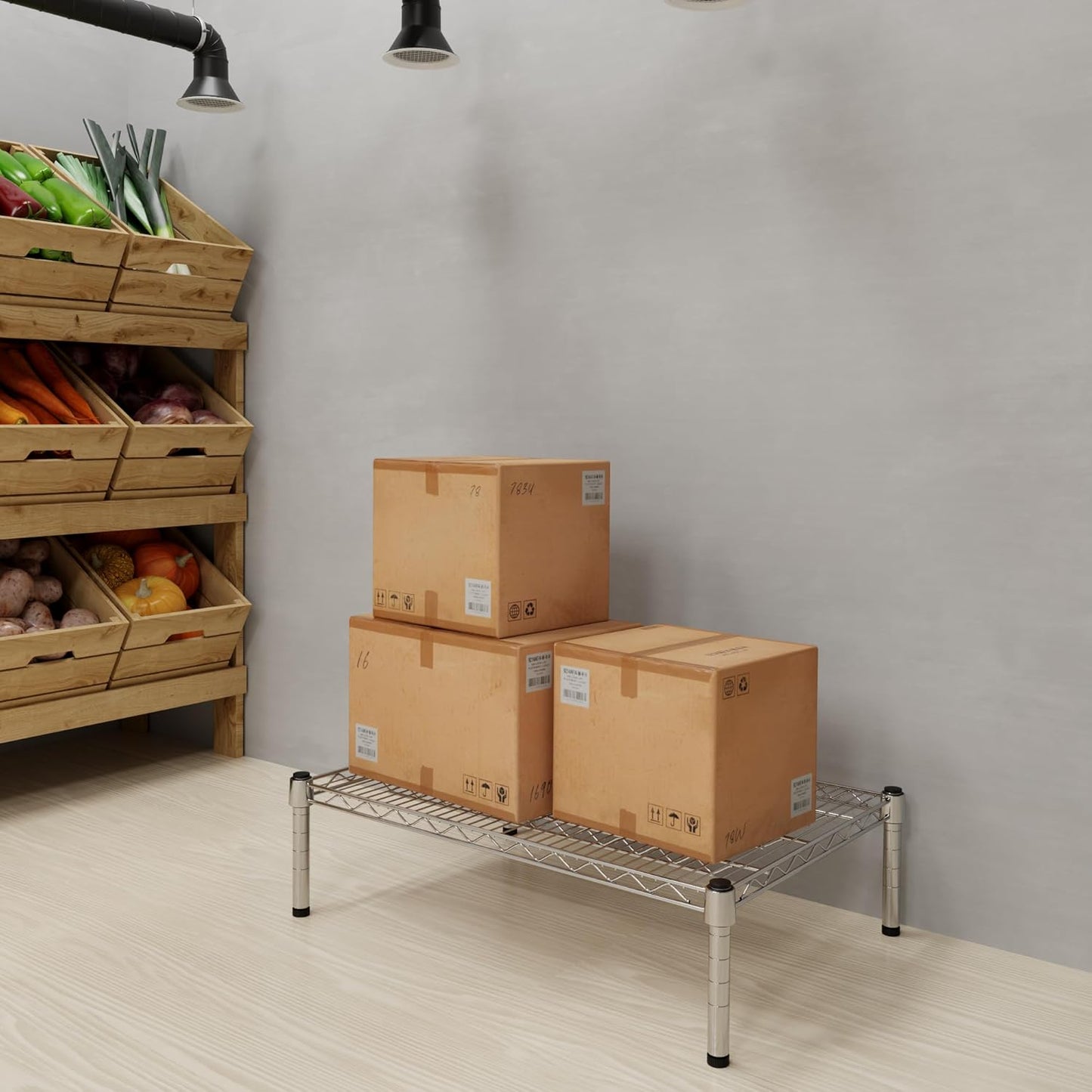 21" Deep x 30" Wide x 8" Height Wire Shelving Kit | 1-Tier | NSF Commercial Storage Rack Unit