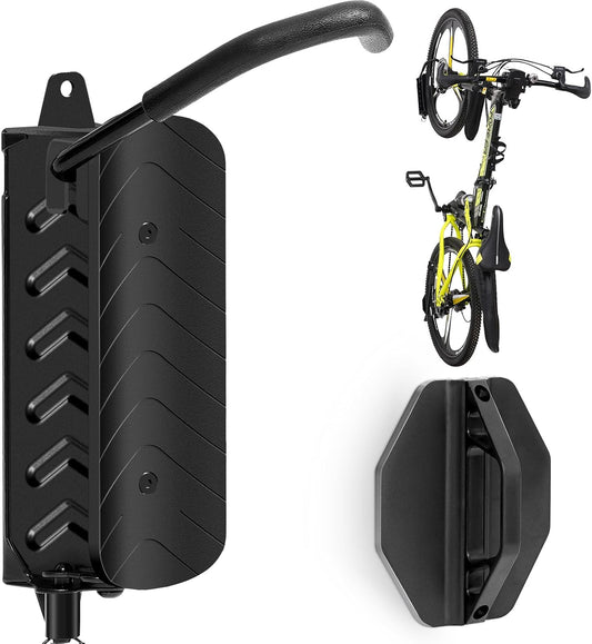 INNO STAGE 1-Pack Swivel Bike Wall Mount Rack, Heavy Duty Bike Rack, Garage Bike Rack & Indoor Bike Rack Solution, Bike Wall Hanger Holds 66 lbs, Space-Saving Vertical Storage for Bicycles