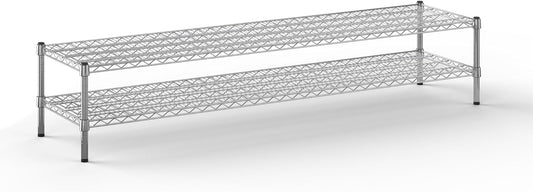 18" Deep x 72" Wide x 14" Height Wire Shelving Kit | 2-Tier | NSF Commercial Storage Rack Unit