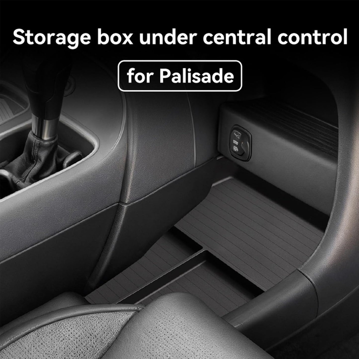 Low Center Console Organizer Compatible with 2026 Hyundai Palisade Calligraphy/Limited/XRT Pro/SEL Accessories Armrest Console Organizer Armrest 2026 Palisade Lower Storage Tray (Fit for 7-Seat)