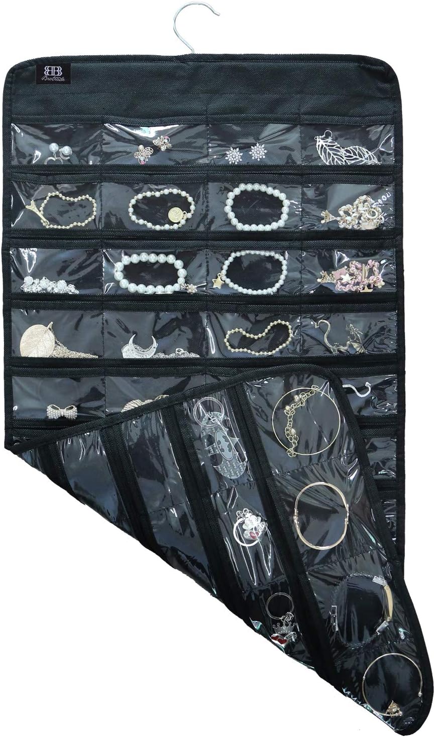 BB Brotrade Hanging Jewelry Organizer,Accessories Organizer,80 Pocket Organizer for Holding Jewelries