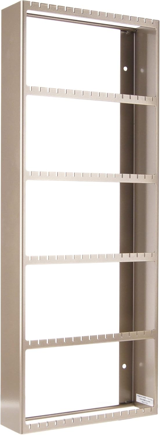 Angelynn's Wall Mounted Big Earring Holder Organizer Display Women Long Post Stud Large Dangle Hoop Pierced Earrings, Hanging Closet Jewelry Storage Rack, Jennifer Satin Nickel Silver 9"x23"