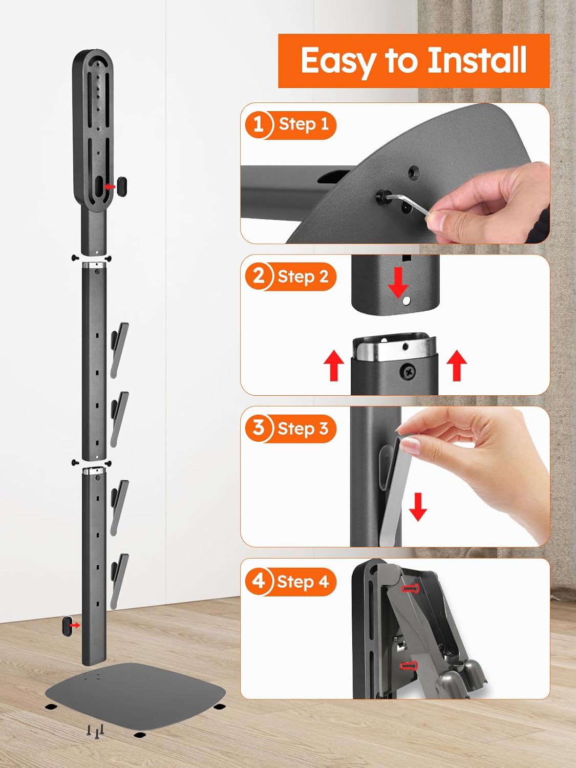 Vacuum Stand for Dyson Gen5 V15 V12 V11 V10 V8 V7 V6 – Stable Metal Holder with Hidden Cord Management, Storage Rack for Dyson Cordless Vacuum & Accessories, Easy Installation