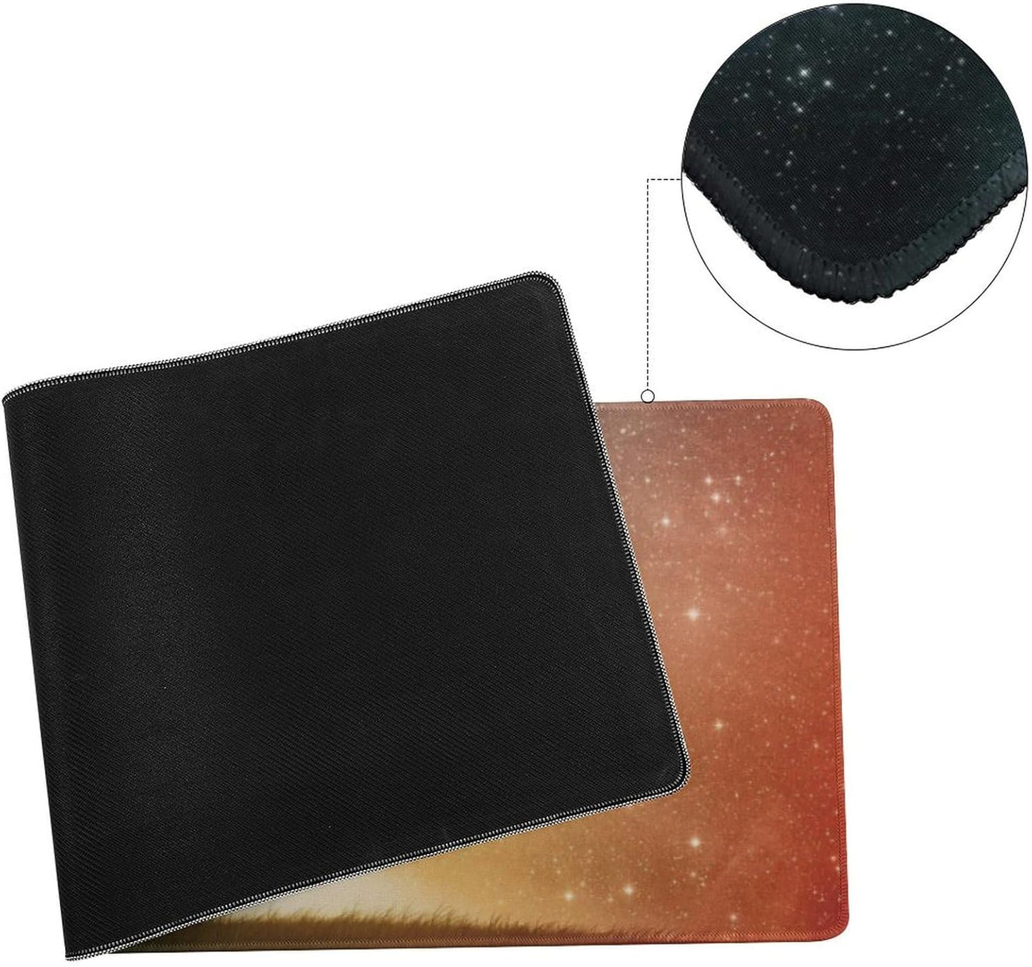 Starry Sky and Tree Large Mouse Pad, Vintage Aesthetic Gaming Desk Mat, XL Keyboard Desk Pad Mat for Desktop, 31.5"x11.8" Non-Slip Base Big Mousepad with Stitched Edges