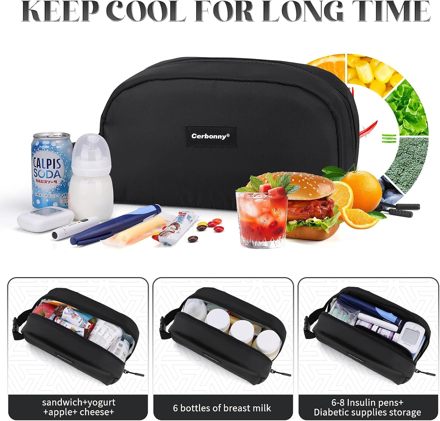 Small Cooler Bag Freezable Lunch Bag for Work School Travel,Leak-proof Small Lunch Bag,Small Insulated Bag For Kids/Adults,Freezer Lunch Bags,Freezable Snack Bag,Mini Lunch Bag Fit For Yogurt
