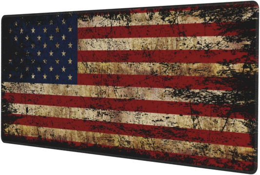 American Flag Gaming Mouse Pad, Large Mouse Pad for Desk Mat XXL XL Mousepad, Big Keyboard Pad Office Desk Accessories Decor