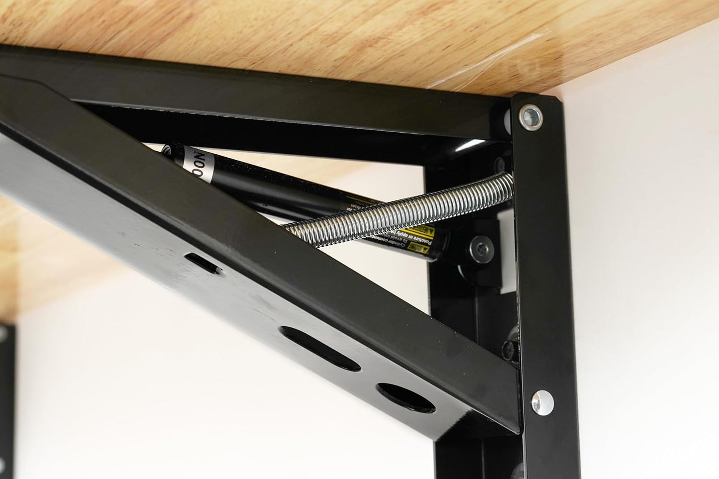 SafeRacks Heavy Duty Wall Mounted Folding Table | Collapsible Workbench with Soft Close Dampers | 48” or 60” Options | Holds Up to 500 lb | Folds Flat Against The Wall (60")