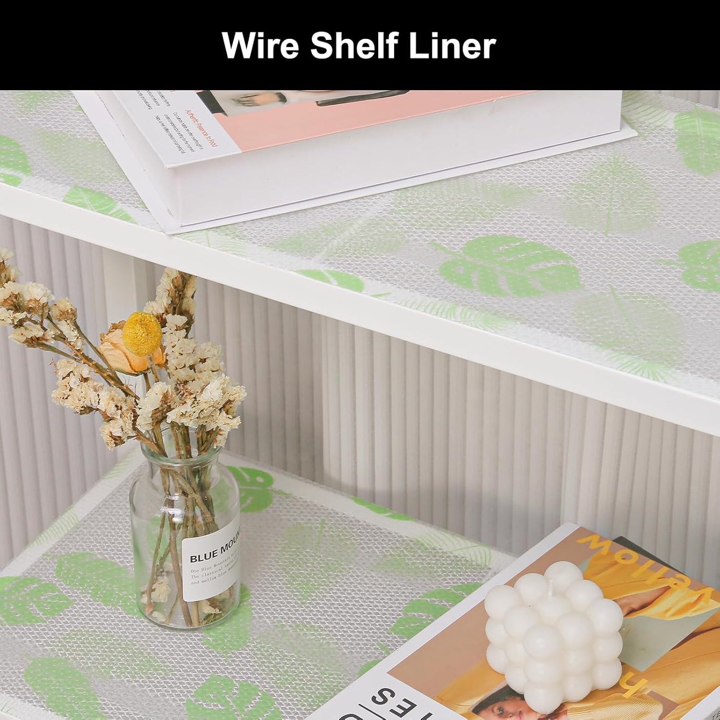 Cooyes Shelf Liner – Premium Non-Adhesive Cabinet & Drawer Liner for Kitchen – Waterproof Shelf Paper with Modern Pattern – Durable EVA Cabinet Mat – Easy to Cut (23.6" W x 236" L)