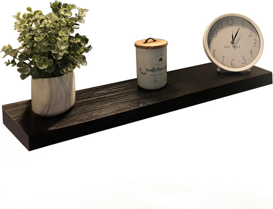 joelsantiques - 42 Inch Wooden Floating Shelves for Wall - 42x8x2 in - Made of Natural Wood - Heavy Duty Rustic Wall Shelves for Bedroom - Perfect for Living Room, Kitchen - Mocha