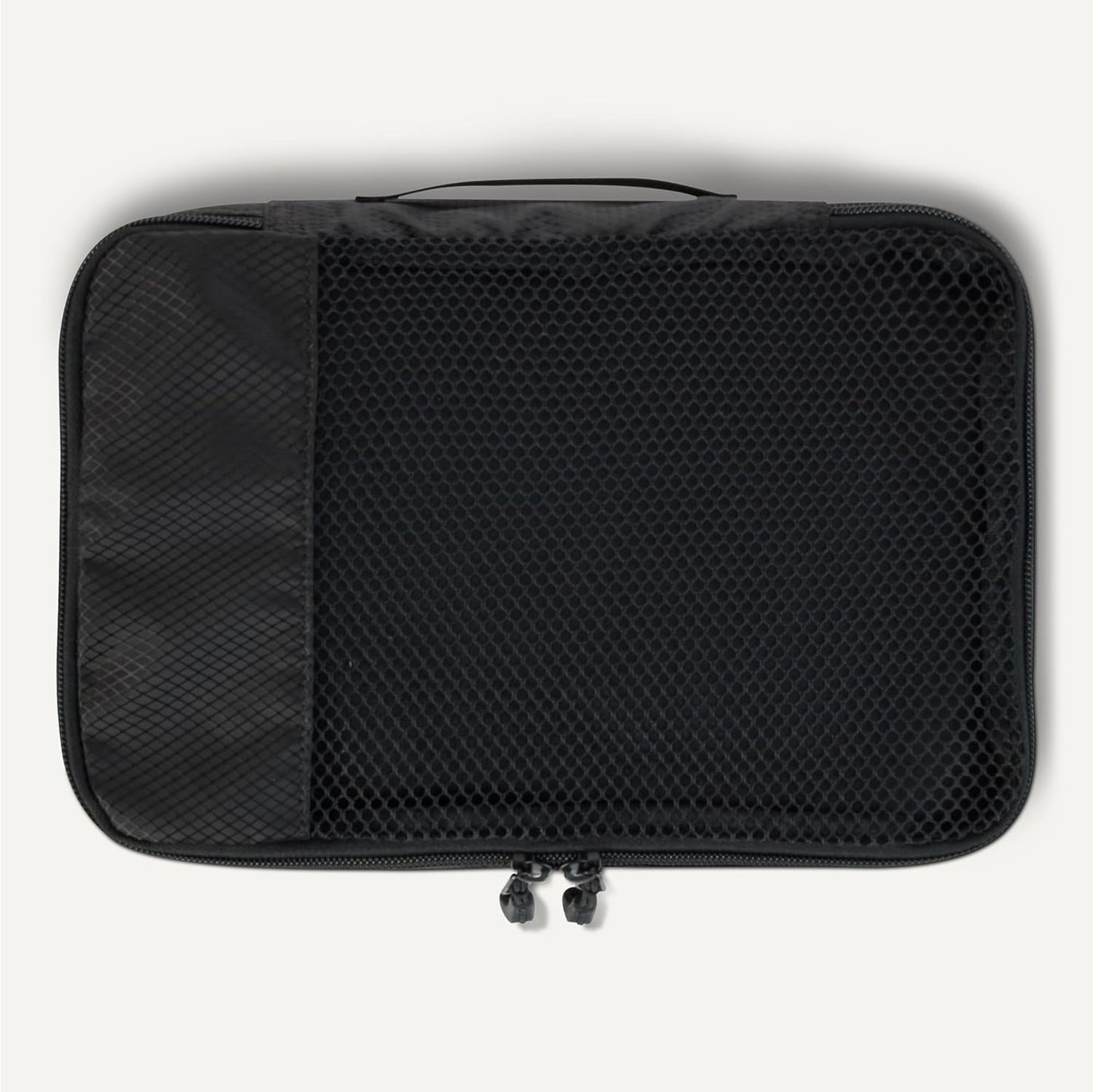 Amazon Essentials 4-Piece Packing Cubes Travel Accessories Set, Luggage Organizer with Double Zipper, Mesh Top, 100% Polyester, Small, Black (Previously Amazon Basics)